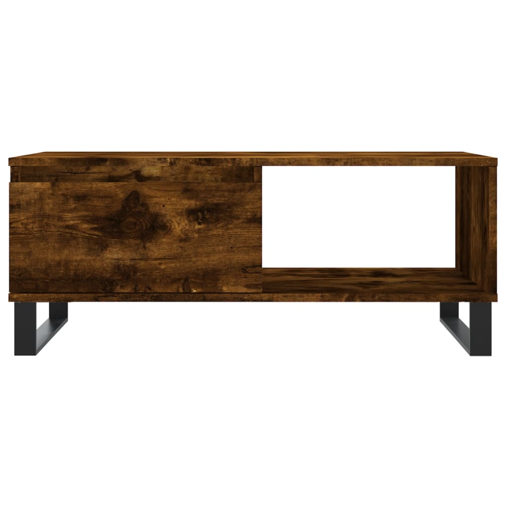Table basse Chêne fumé 90x50x36,5 cm Bois d'ingénierie - XIOS