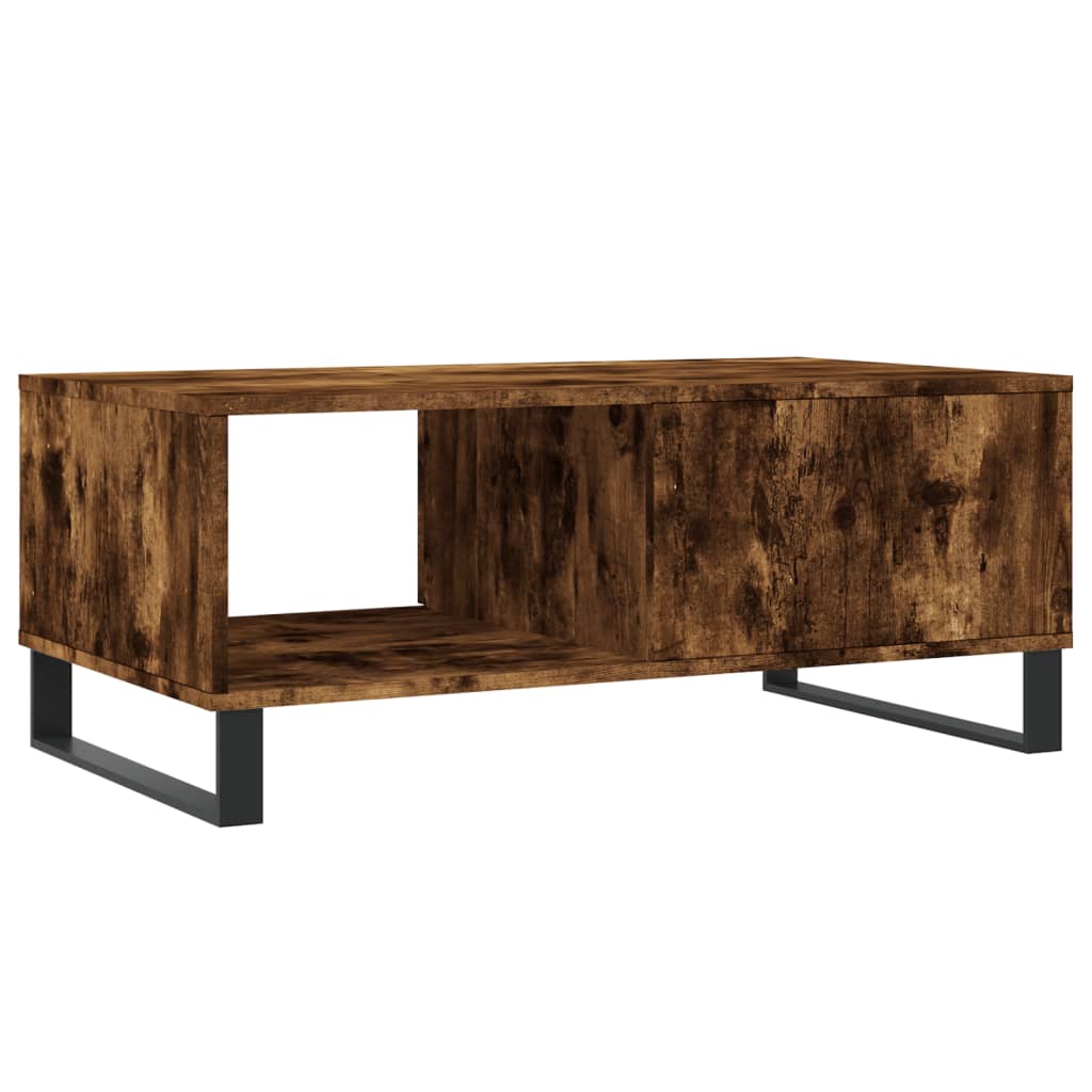 Table basse Chêne fumé 90x50x36,5 cm Bois d'ingénierie - XIOS