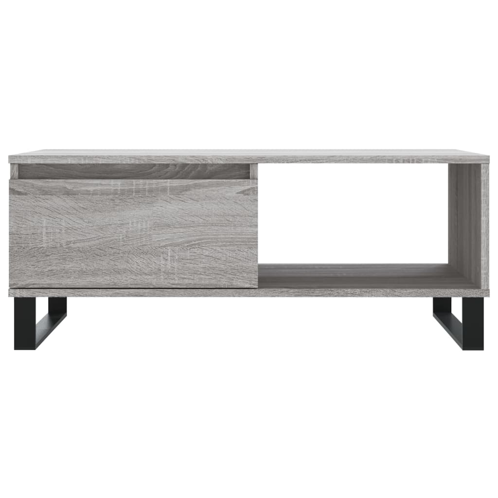 Table basse Sonoma gris 90x50x36,5 cm Bois d'ingénierie - XIOS