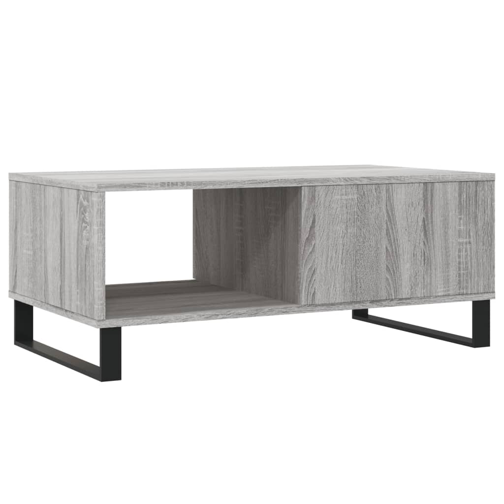 Table basse Sonoma gris 90x50x36,5 cm Bois d'ingénierie - XIOS
