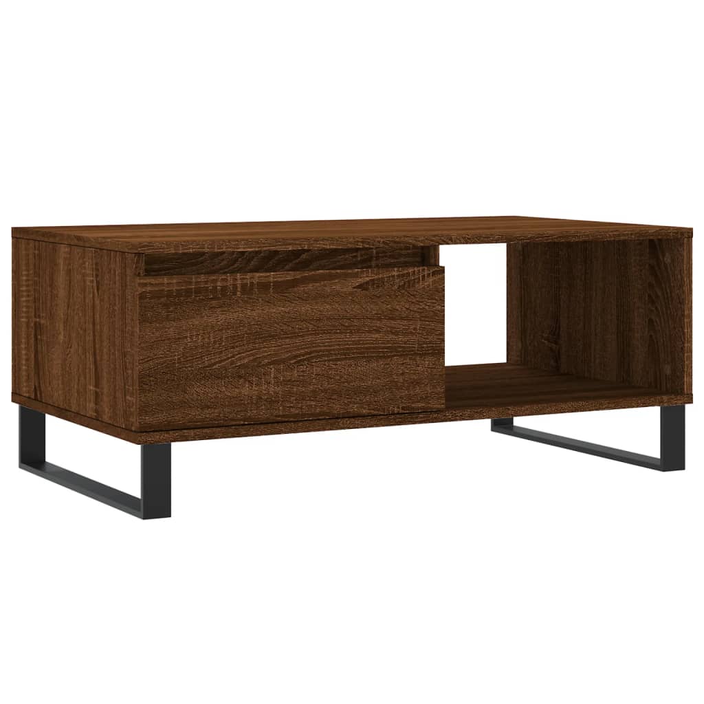 Table basse Chêne marron 90x50x36,5 cm Bois d'ingénierie - XIOS