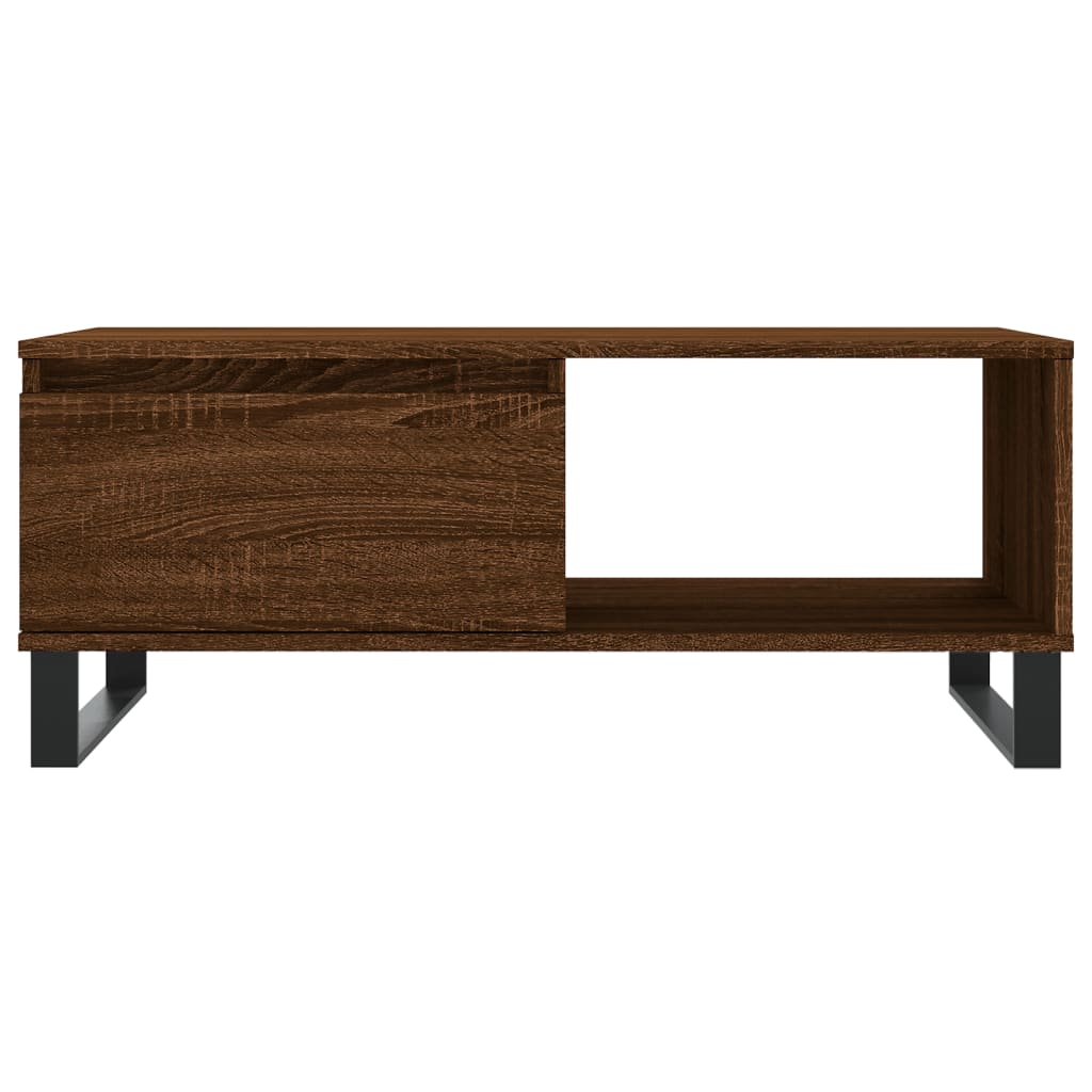 Table basse Chêne marron 90x50x36,5 cm Bois d'ingénierie - XIOS