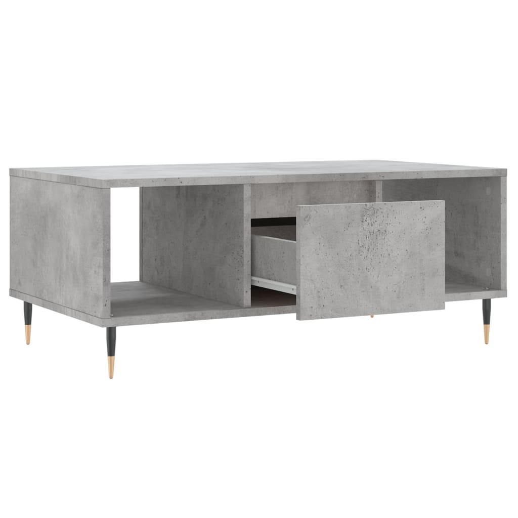 Table basse Gris béton 90x50x36,5 cm Bois d'ingénierie - XIOS
