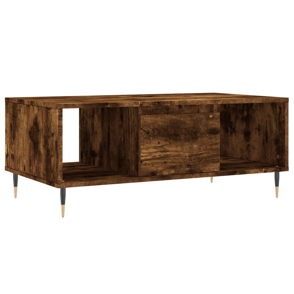 Table basse Chêne fumé 90x50x36,5 cm Bois d'ingénierie - XIOS