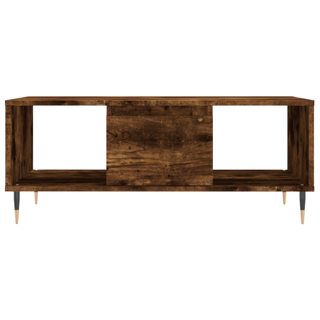 Table basse Chêne fumé 90x50x36,5 cm Bois d'ingénierie - XIOS