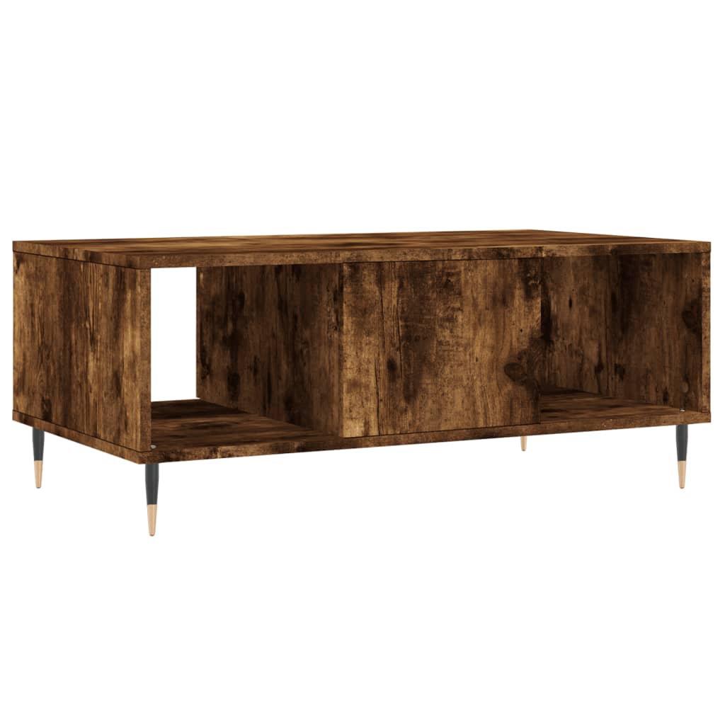 Table basse Chêne fumé 90x50x36,5 cm Bois d'ingénierie - XIOS