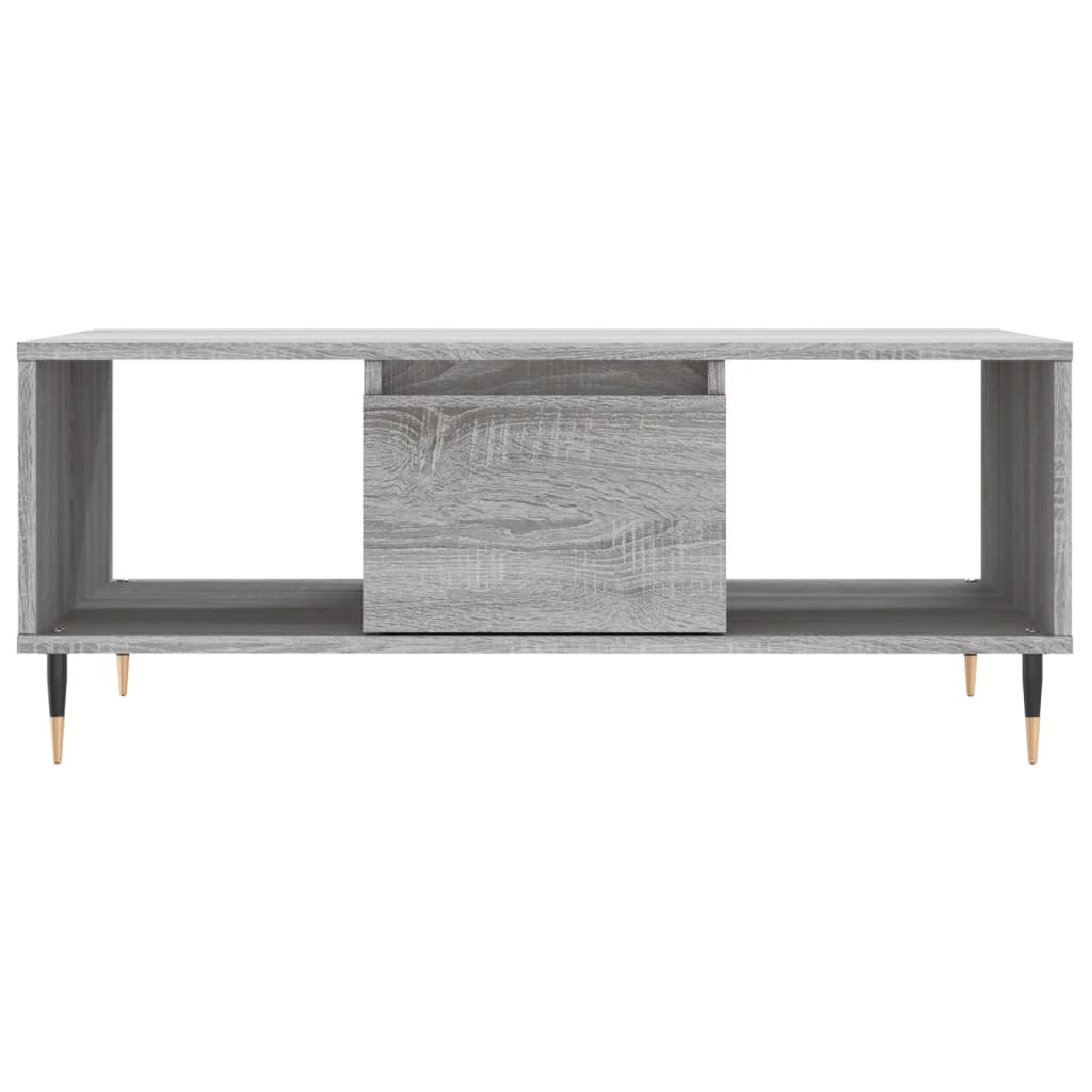 Table basse Sonoma gris 90x50x36,5 cm Bois d'ingénierie - XIOS