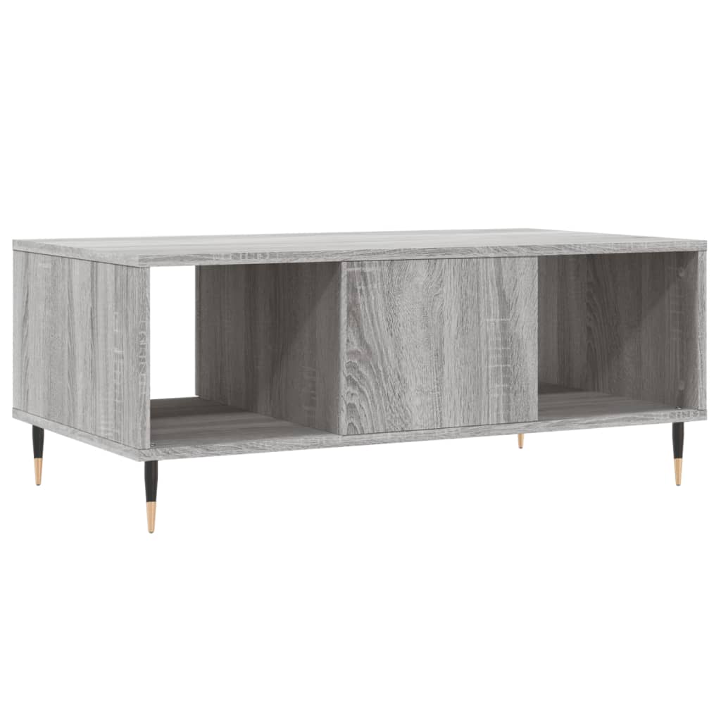 Table basse Sonoma gris 90x50x36,5 cm Bois d'ingénierie - XIOS