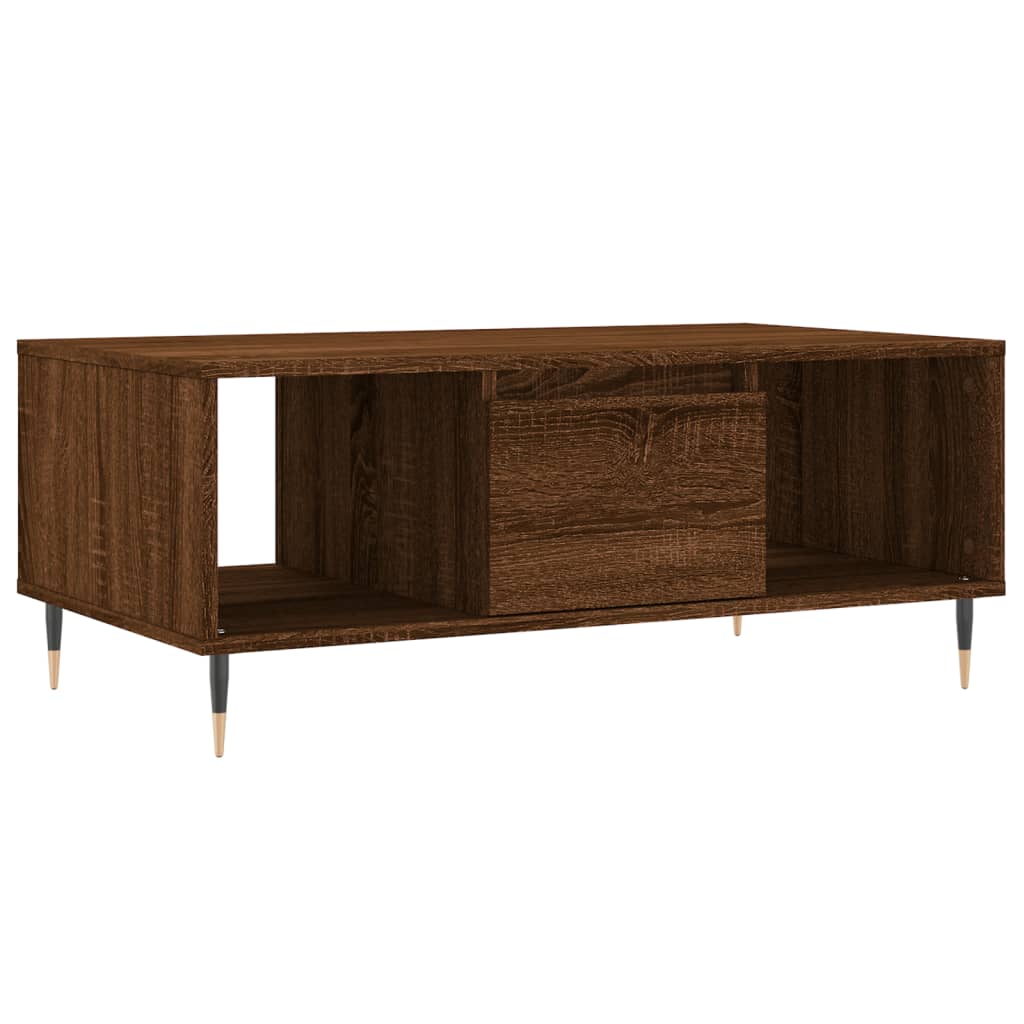 Table basse Chêne marron 90x50x36,5 cm Bois d'ingénierie - XIOS