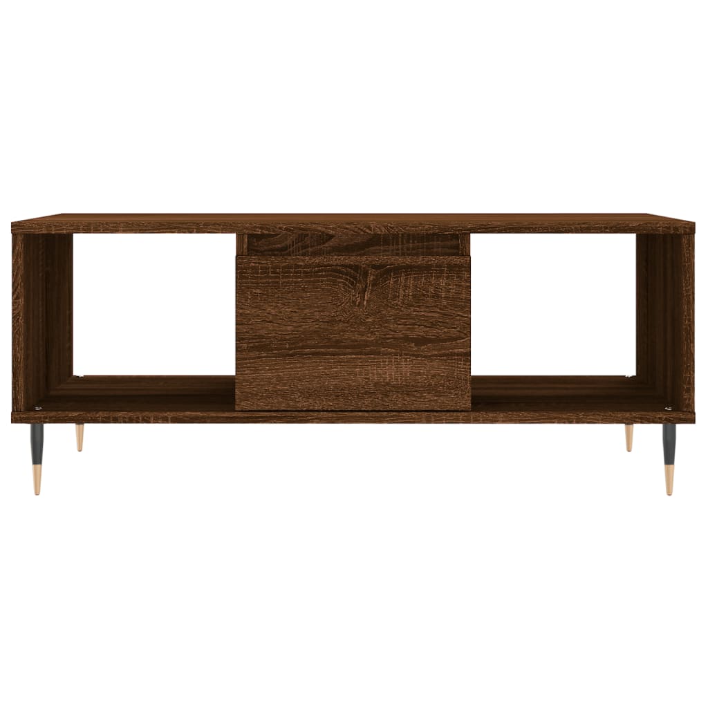 Table basse Chêne marron 90x50x36,5 cm Bois d'ingénierie - XIOS