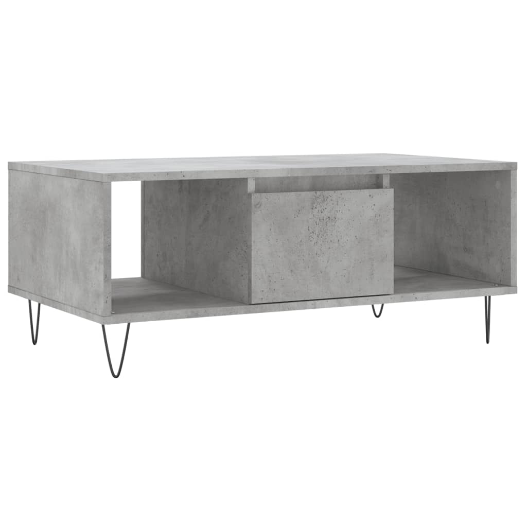 Table basse Gris béton 90x50x36,5 cm Bois d'ingénierie - XIOS