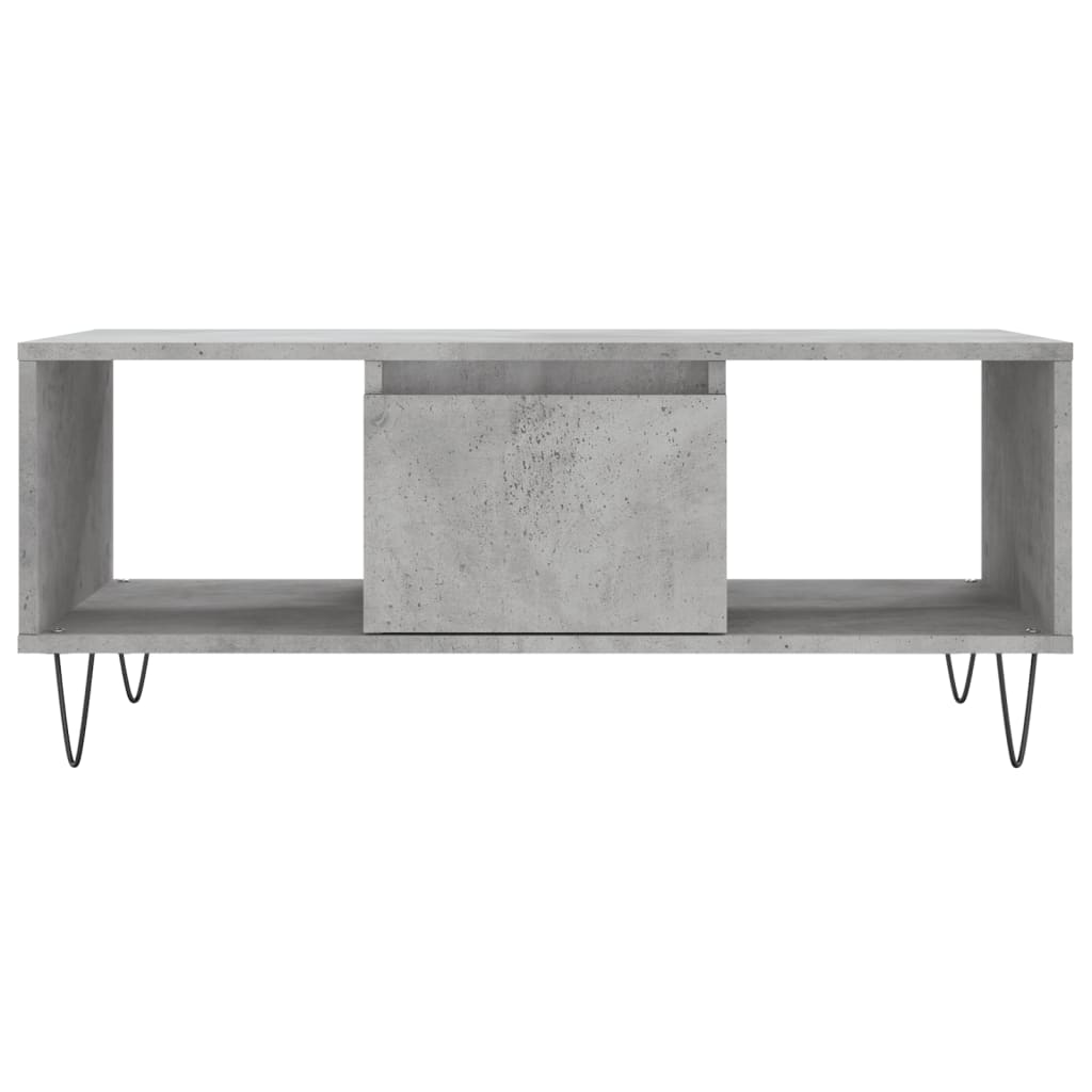 Table basse Gris béton 90x50x36,5 cm Bois d'ingénierie - XIOS