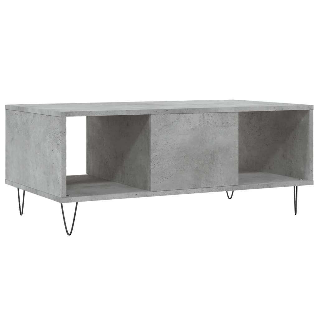 Table basse Gris béton 90x50x36,5 cm Bois d'ingénierie - XIOS
