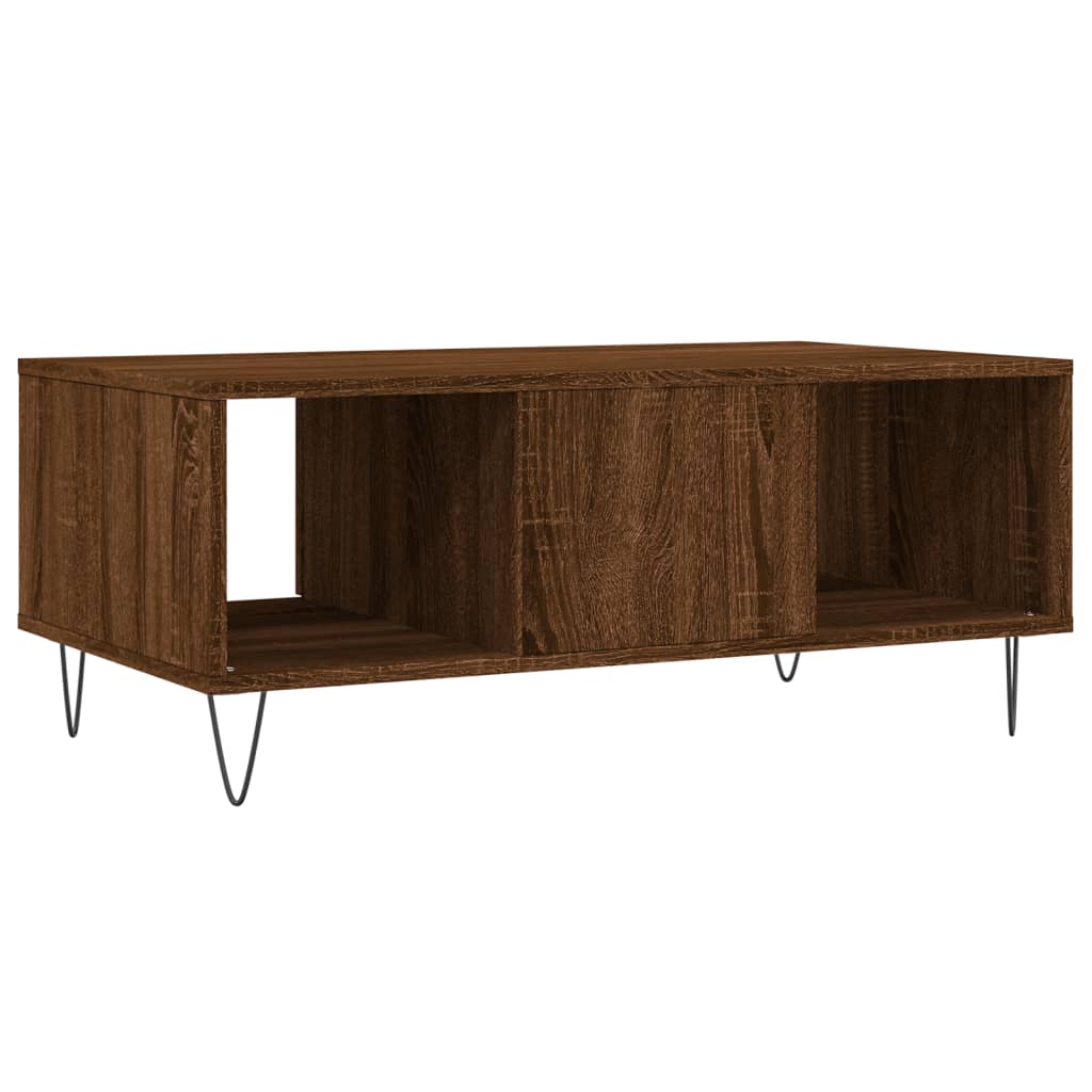 Table basse Chêne marron 90x50x36,5 cm Bois d'ingénierie - XIOS