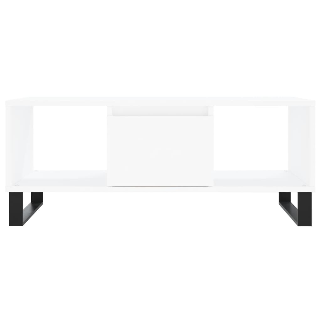 Table basse Blanc 90x50x36,5 cm Bois d'ingénierie - XIOS