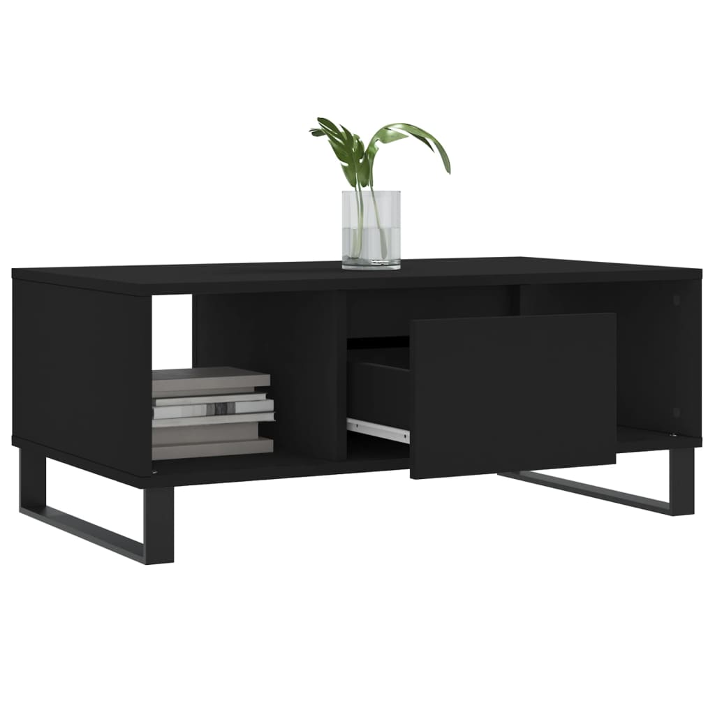 Table basse Noir 90x50x36,5 cm Bois d'ingénierie - XIOS