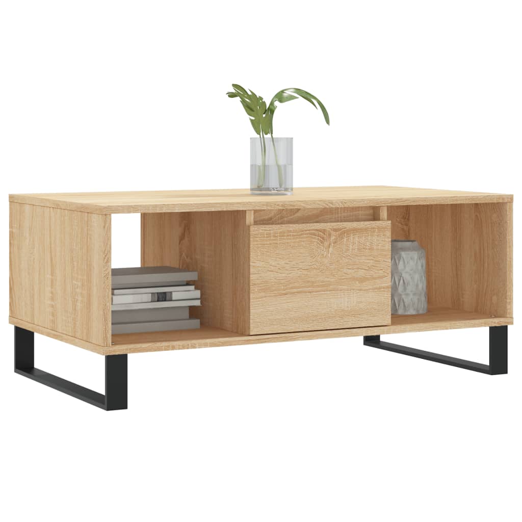 Table basse Chêne sonoma 90x50x36,5 cm Bois d'ingénierie - XIOS