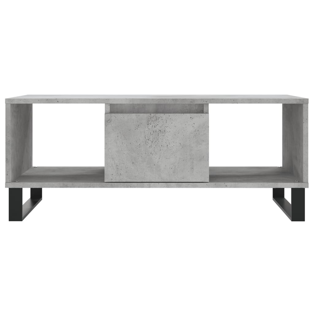 Table basse Gris béton 90x50x36,5 cm Bois d'ingénierie - XIOS