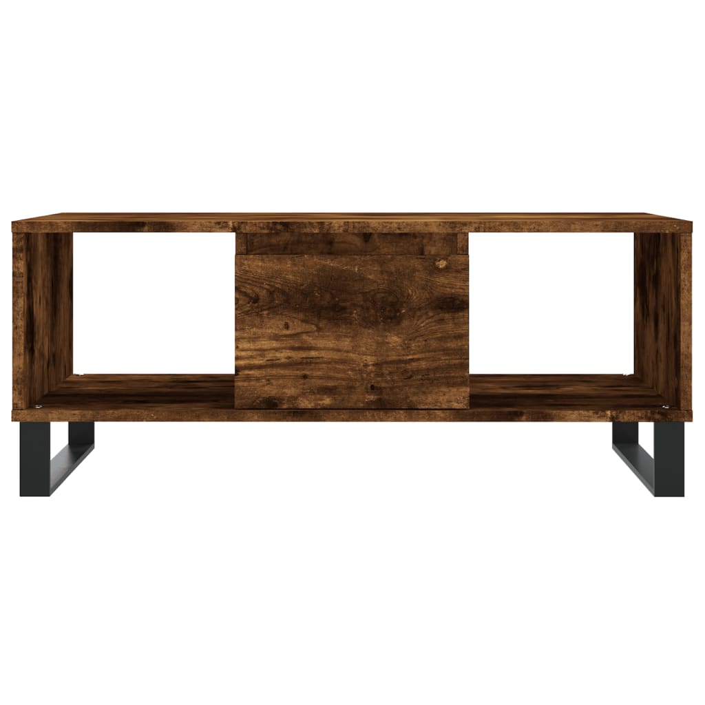 Table basse Chêne fumé 90x50x36,5 cm Bois d'ingénierie - XIOS