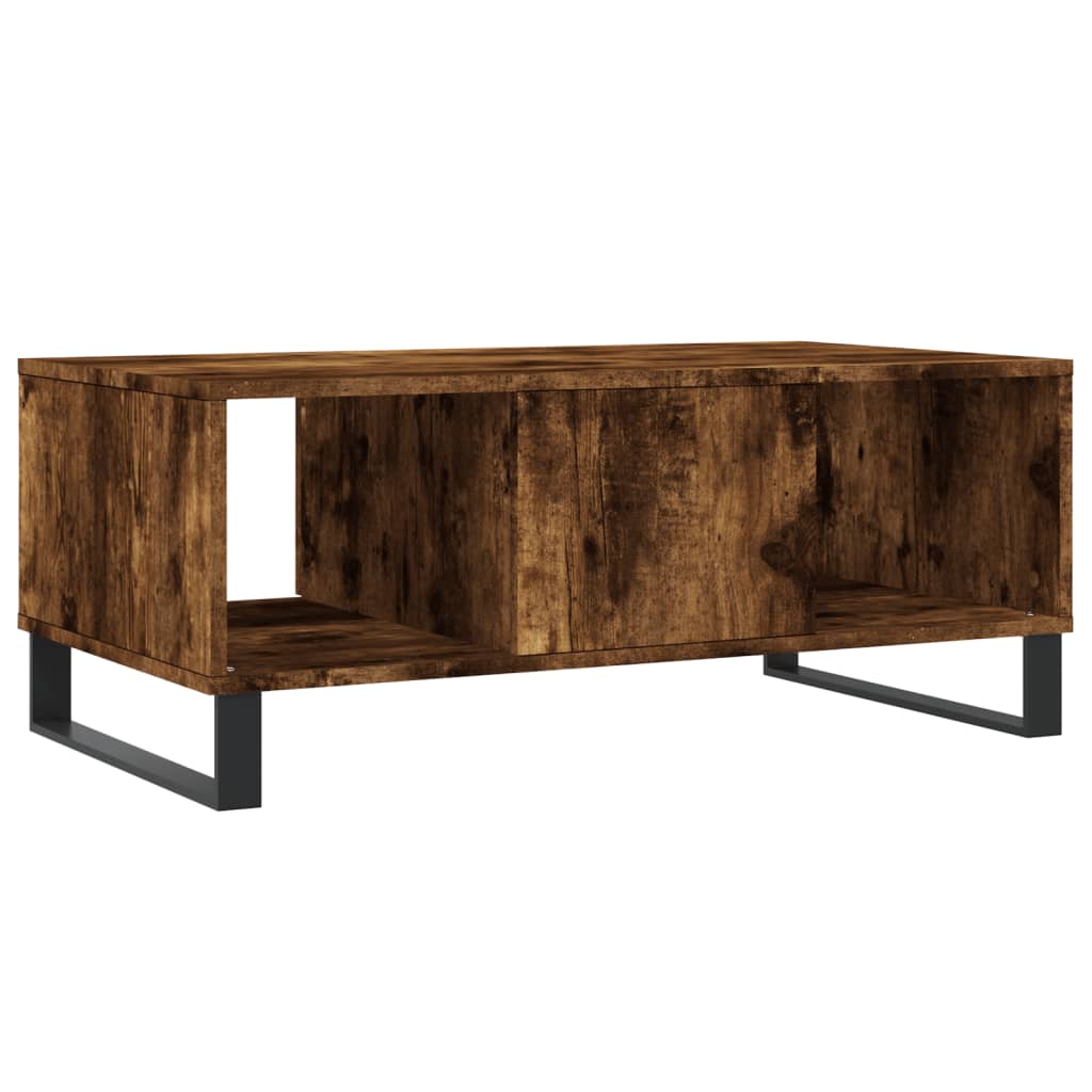 Table basse Chêne fumé 90x50x36,5 cm Bois d'ingénierie - XIOS