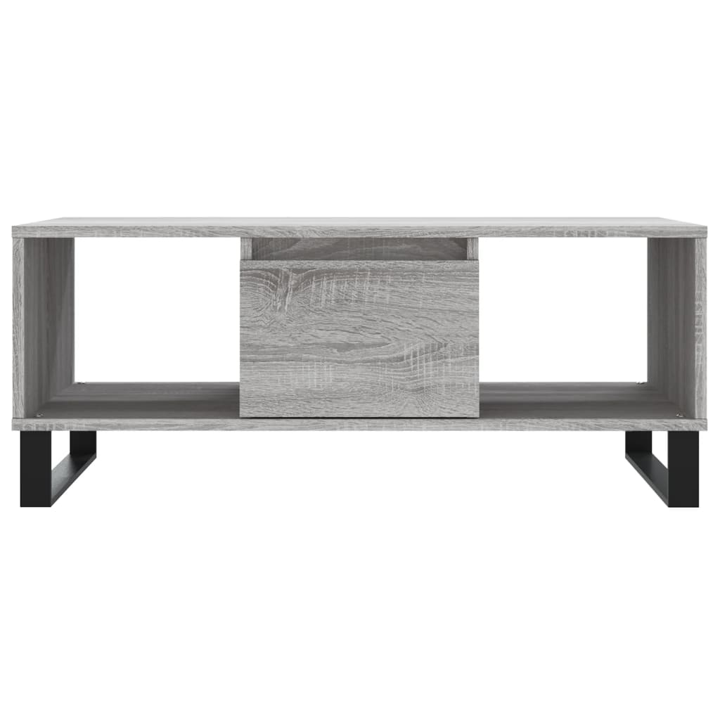 Table basse Sonoma gris 90x50x36,5 cm Bois d'ingénierie - XIOS