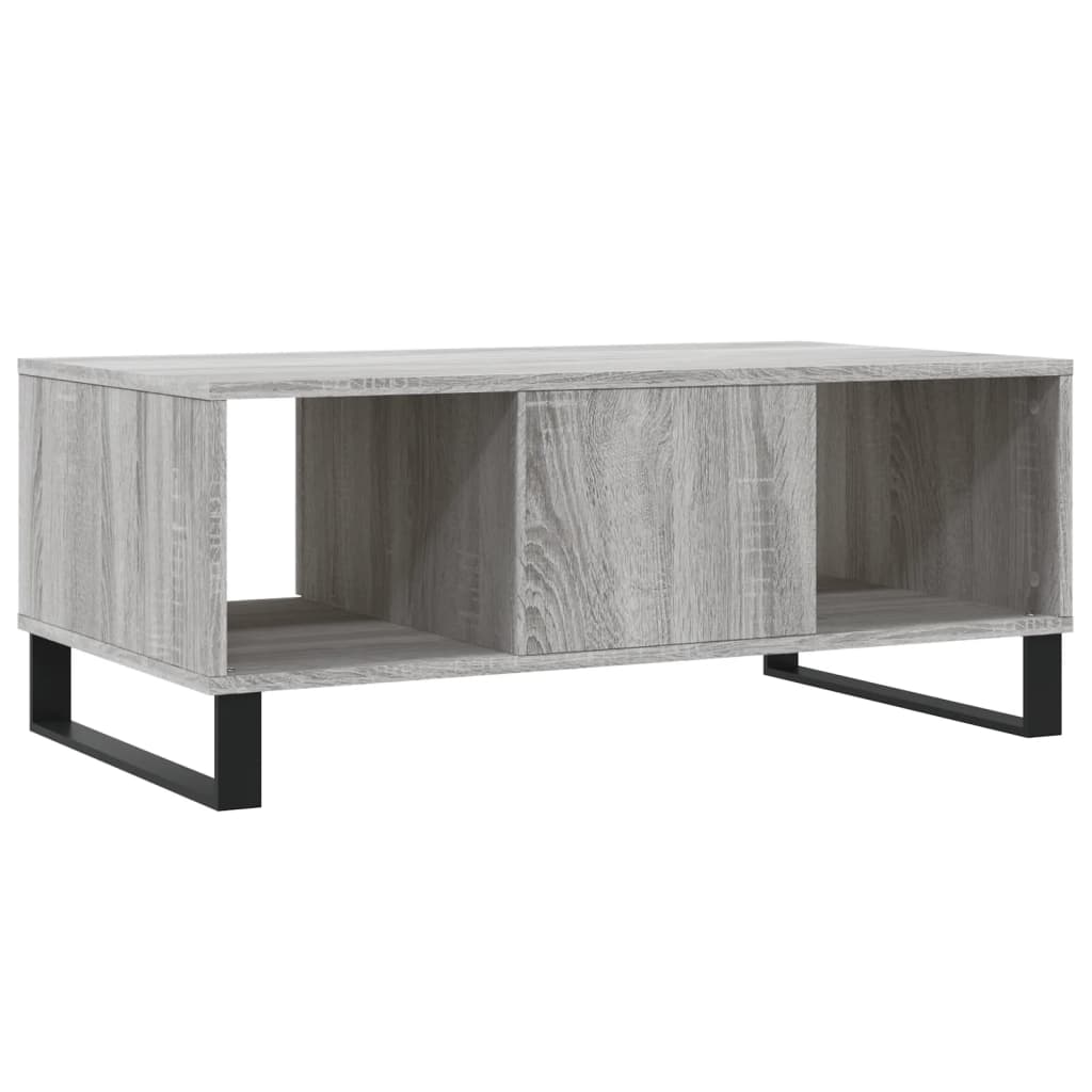 Table basse Sonoma gris 90x50x36,5 cm Bois d'ingénierie - XIOS