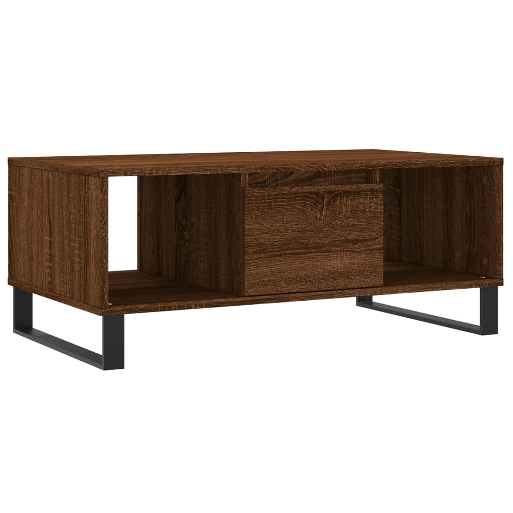 Table basse Chêne marron 90x50x36,5 cm Bois d'ingénierie - XIOS