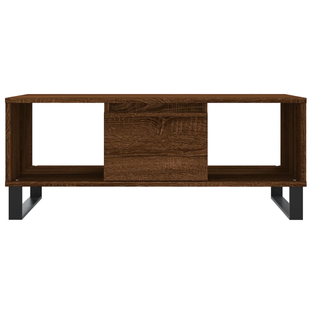 Table basse Chêne marron 90x50x36,5 cm Bois d'ingénierie - XIOS