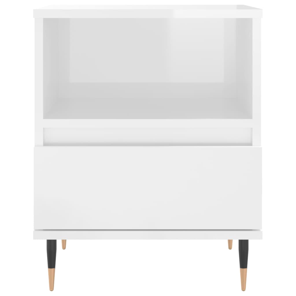 Tables de chevet 2 pcs blanc brillant 40x35x50 cm - XIOS