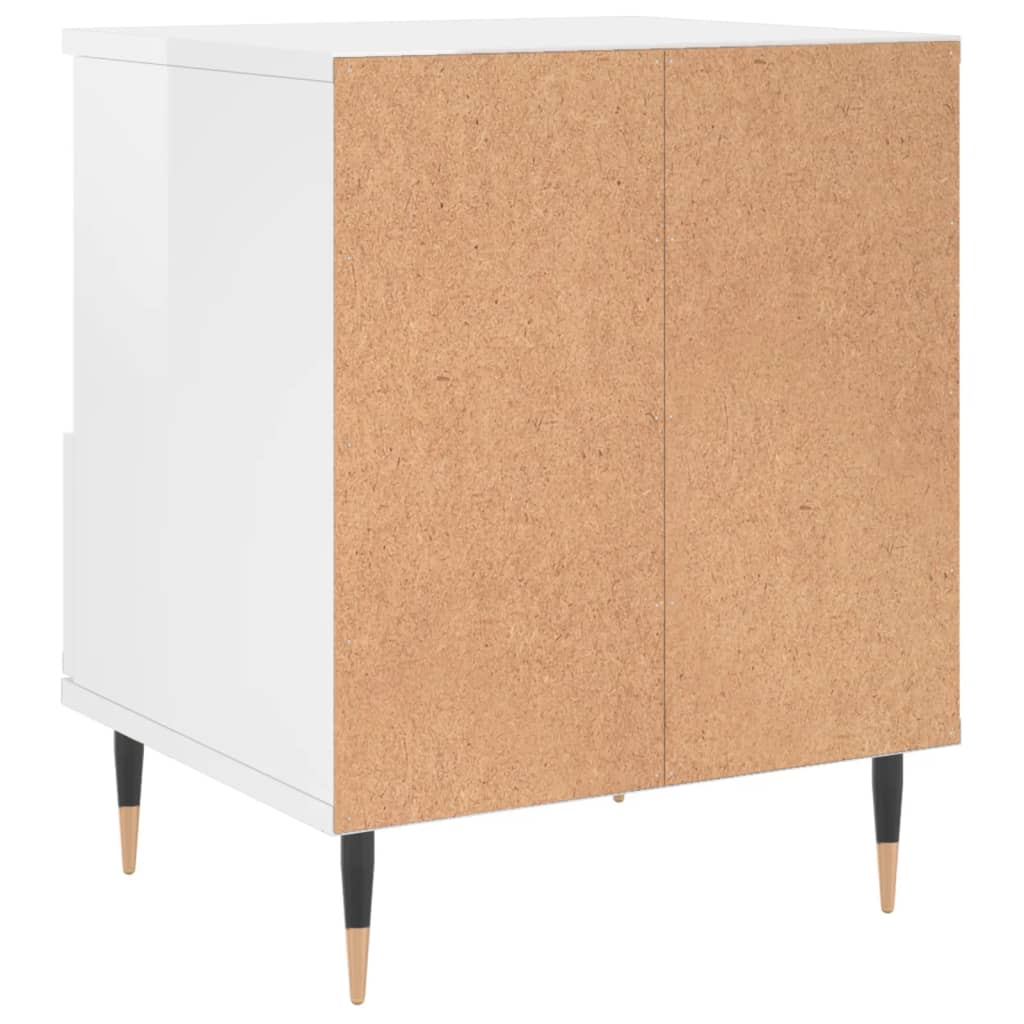 Tables de chevet 2 pcs blanc brillant 40x35x50 cm - XIOS