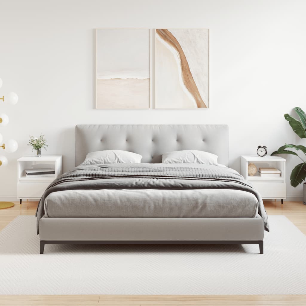 Tables de chevet 2 pcs blanc brillant 40x35x50 cm - XIOS