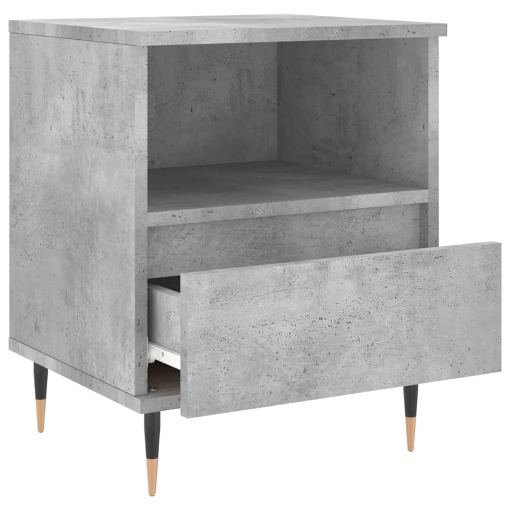 Table de chevet gris béton 40x35x50 cm bois d’ingénierie - XIOS
