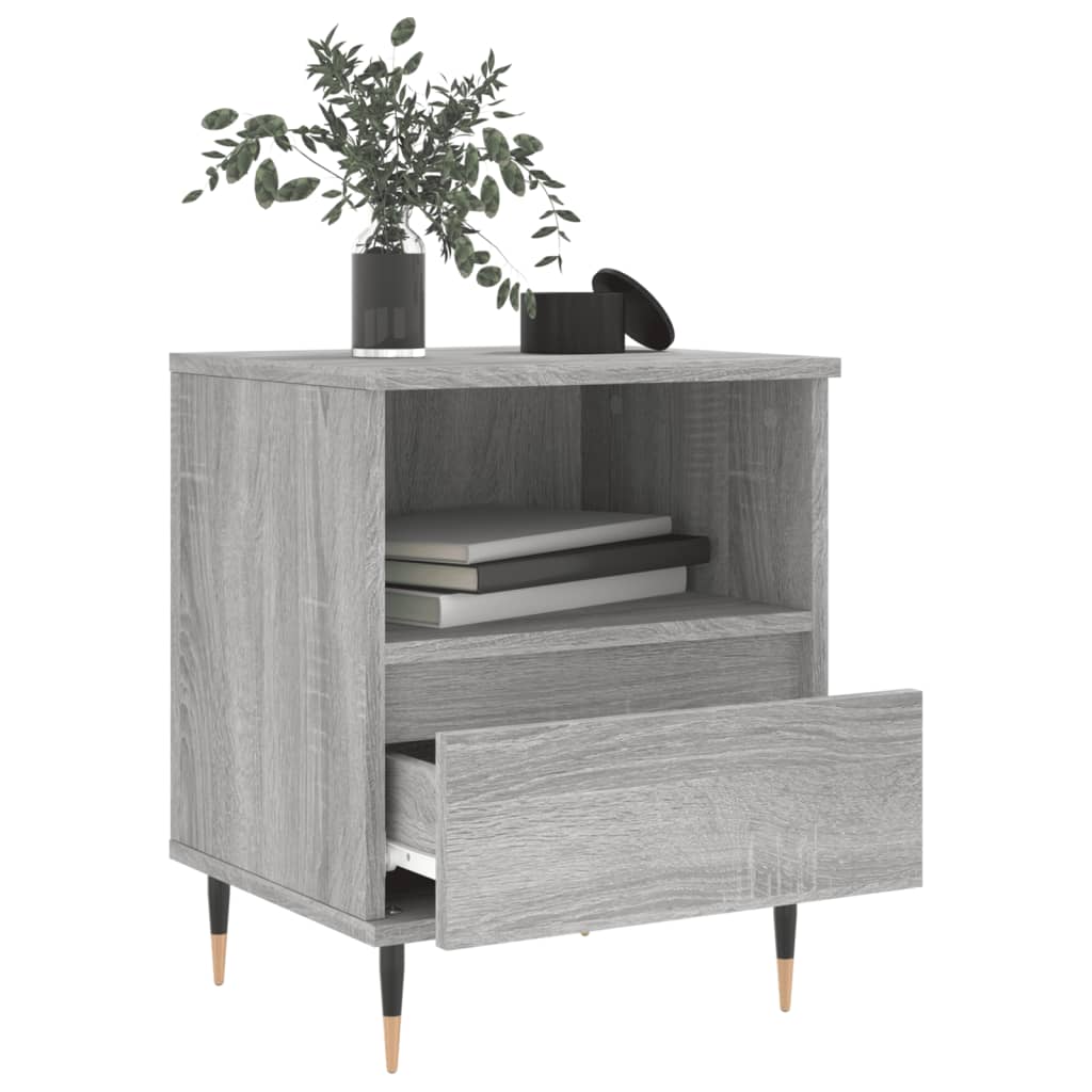 Tables de chevet 2 pcs sonoma gris 40x35x50 cm bois ingénierie - XIOS