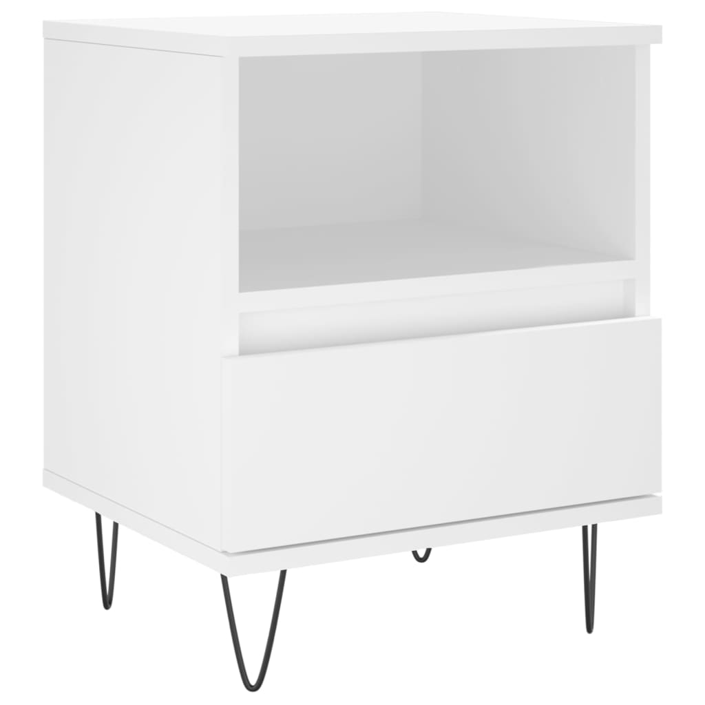 Table de chevet Blanc 40x35x50 cm Bois d’ingénierie - XIOS