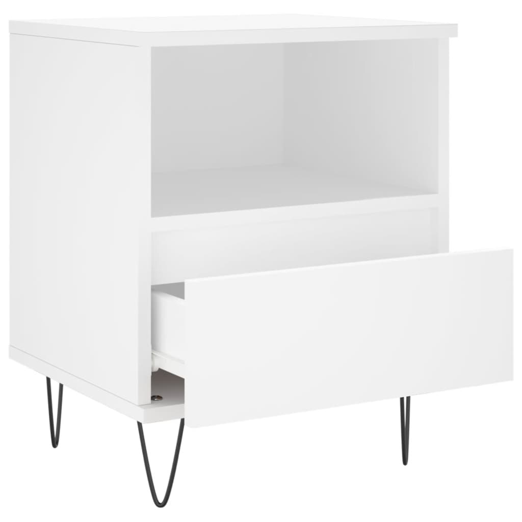 Table de chevet Blanc 40x35x50 cm Bois d’ingénierie - XIOS
