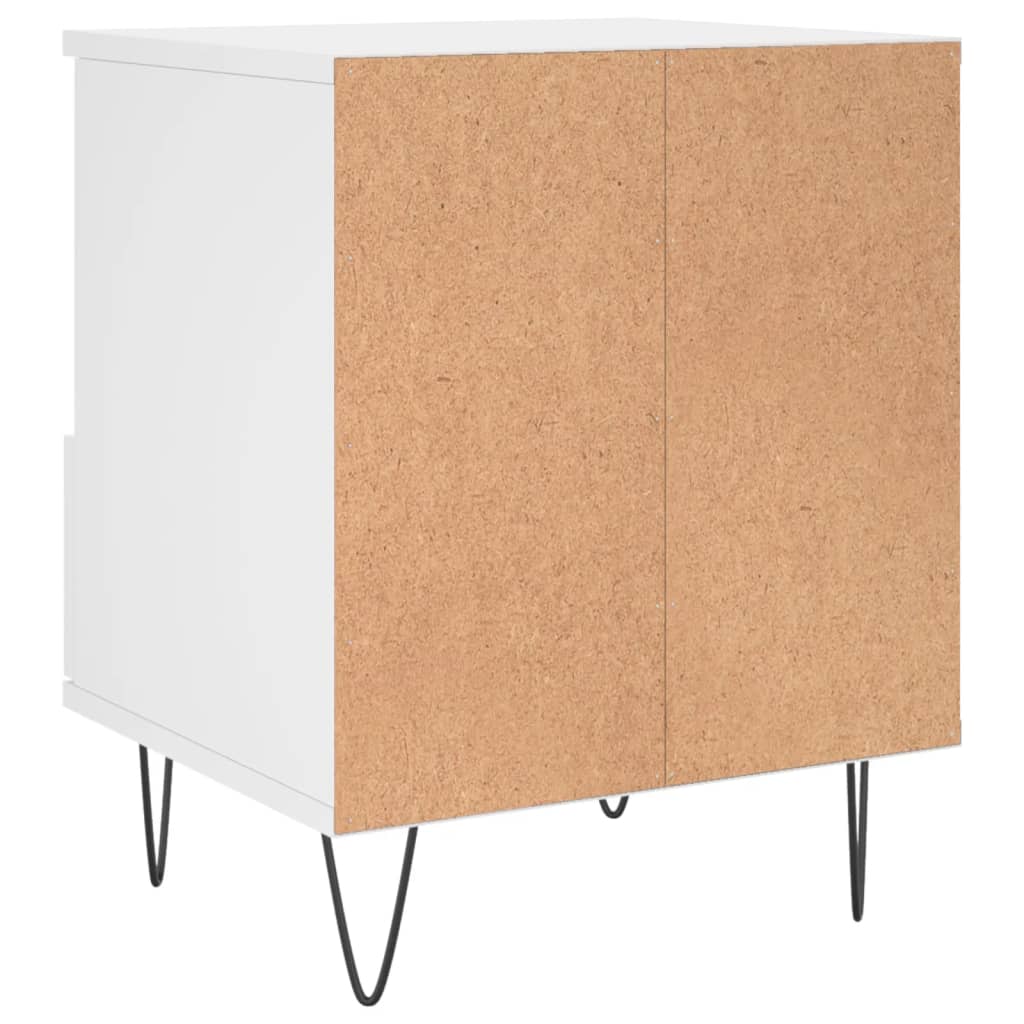 Table de chevet Blanc 40x35x50 cm Bois d’ingénierie - XIOS