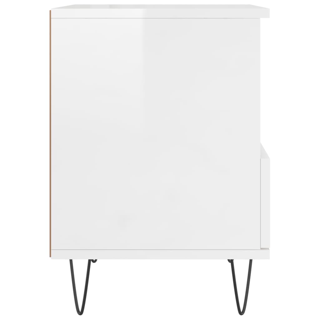 Tables de chevet 2 pcs blanc brillant 40x35x50 cm - XIOS