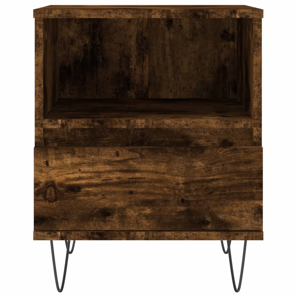 Tables de chevet 2 pcs chêne fumé 40x35x50 cm bois ingénierie - XIOS