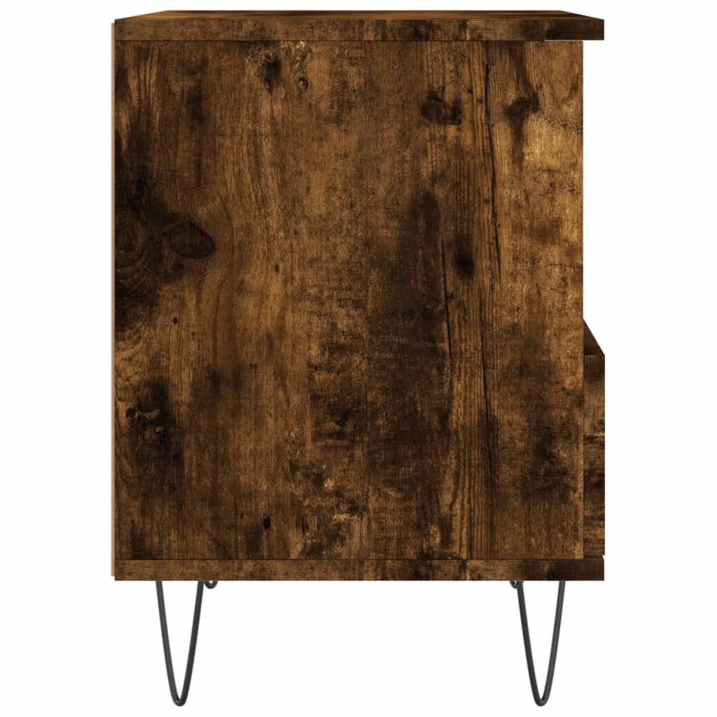Tables de chevet 2 pcs chêne fumé 40x35x50 cm bois ingénierie - XIOS