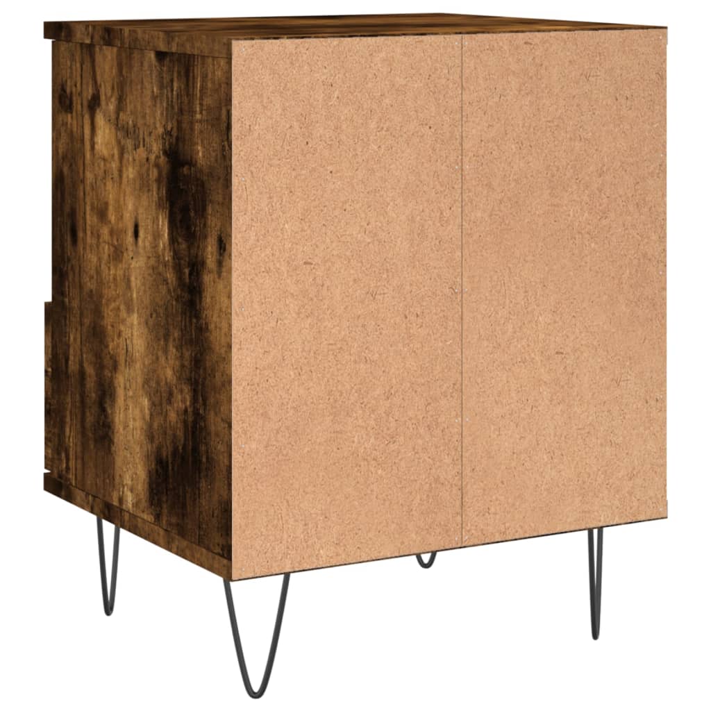 Tables de chevet 2 pcs chêne fumé 40x35x50 cm bois ingénierie - XIOS