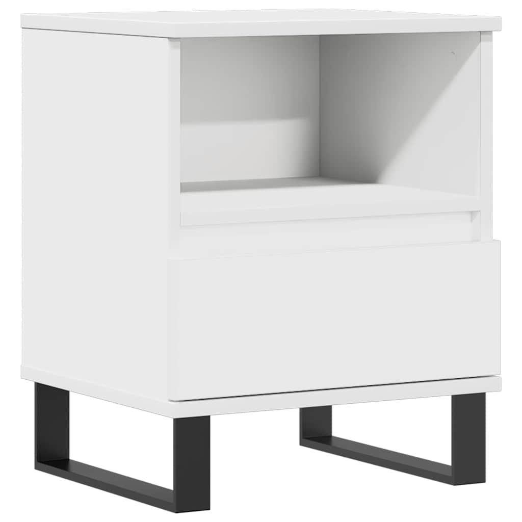 Table de chevet Blanc 40x35x50 cm Bois d’ingénierie - XIOS