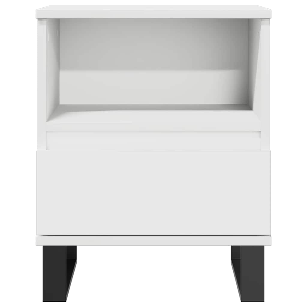 Table de chevet Blanc 40x35x50 cm Bois d’ingénierie - XIOS