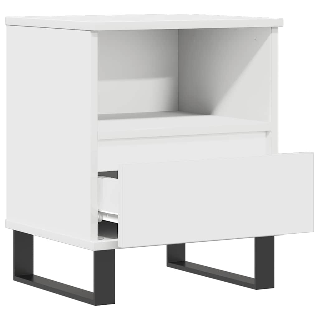 Table de chevet Blanc 40x35x50 cm Bois d’ingénierie - XIOS