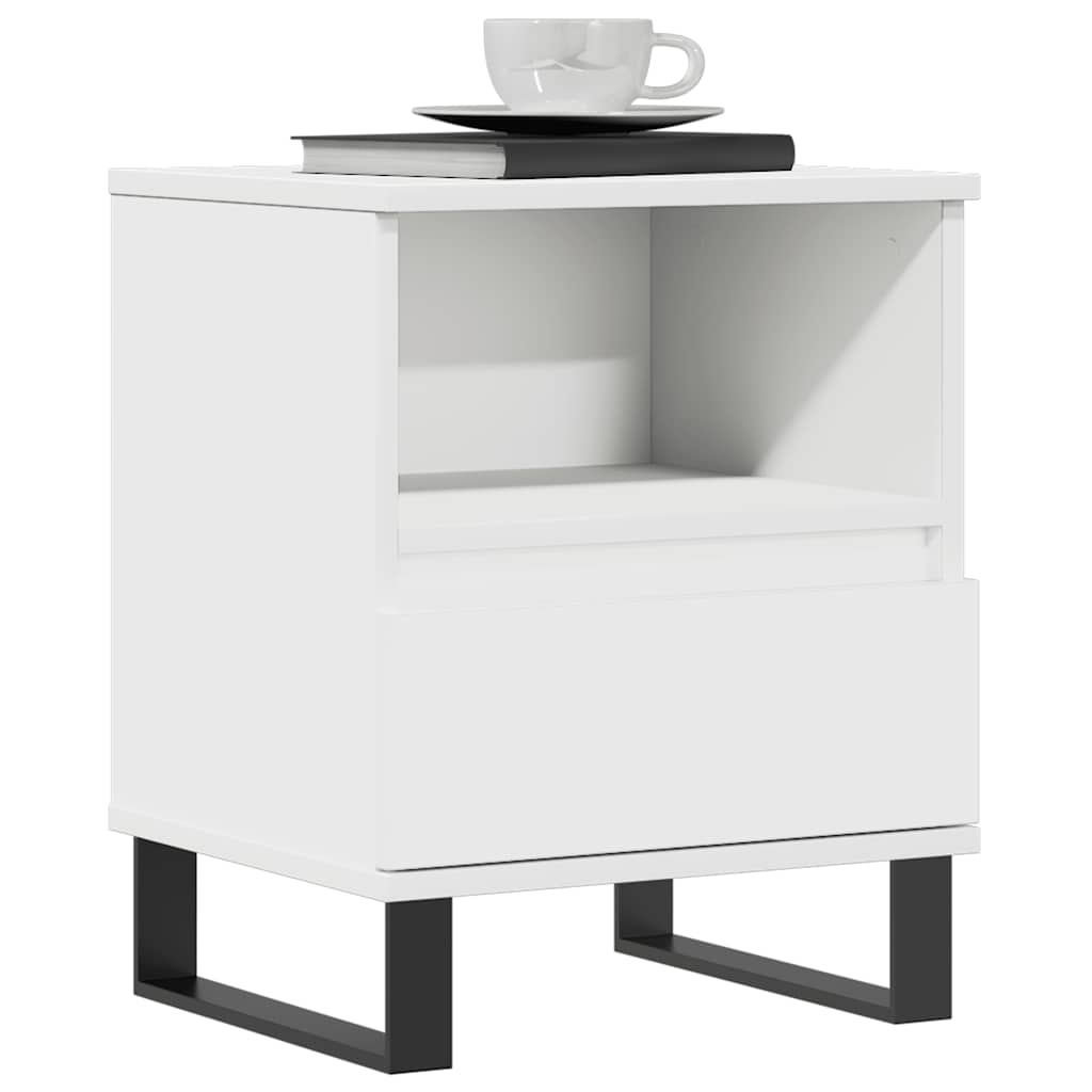 Tables de chevet 2 pcs blanc 40x35x50 cm bois d’ingénierie - XIOS