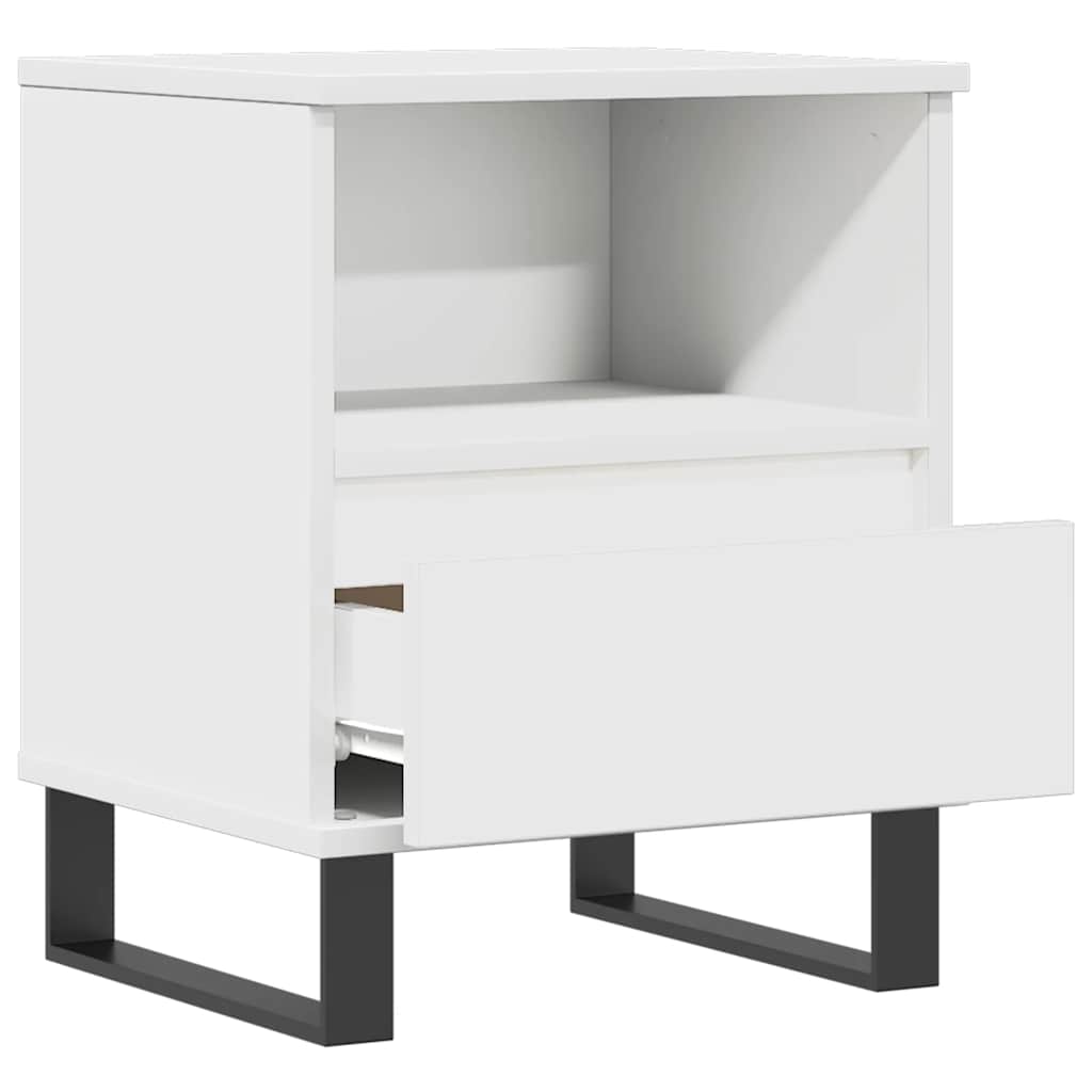 Tables de chevet 2 pcs blanc 40x35x50 cm bois d’ingénierie - XIOS