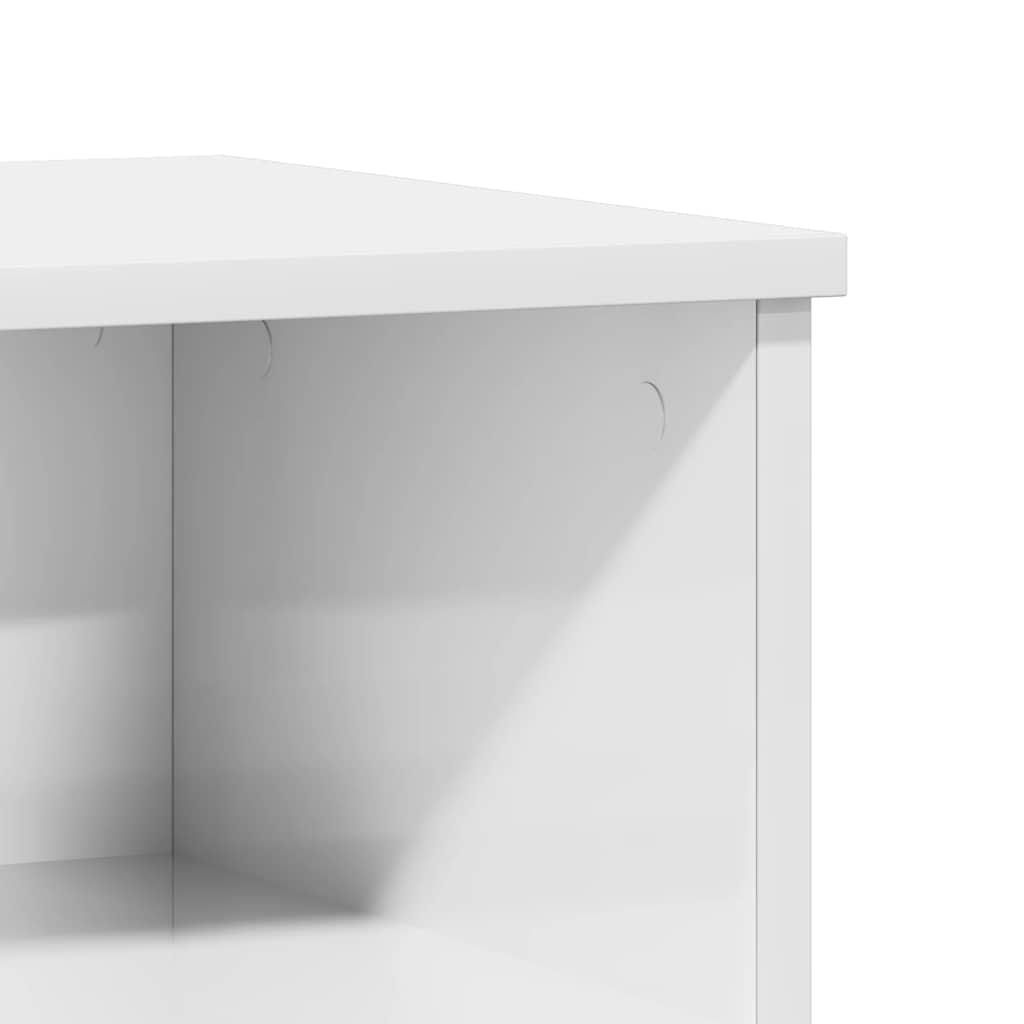 Table de chevet Blanc brillant 40x35x50 cm Bois d’ingénierie - XIOS