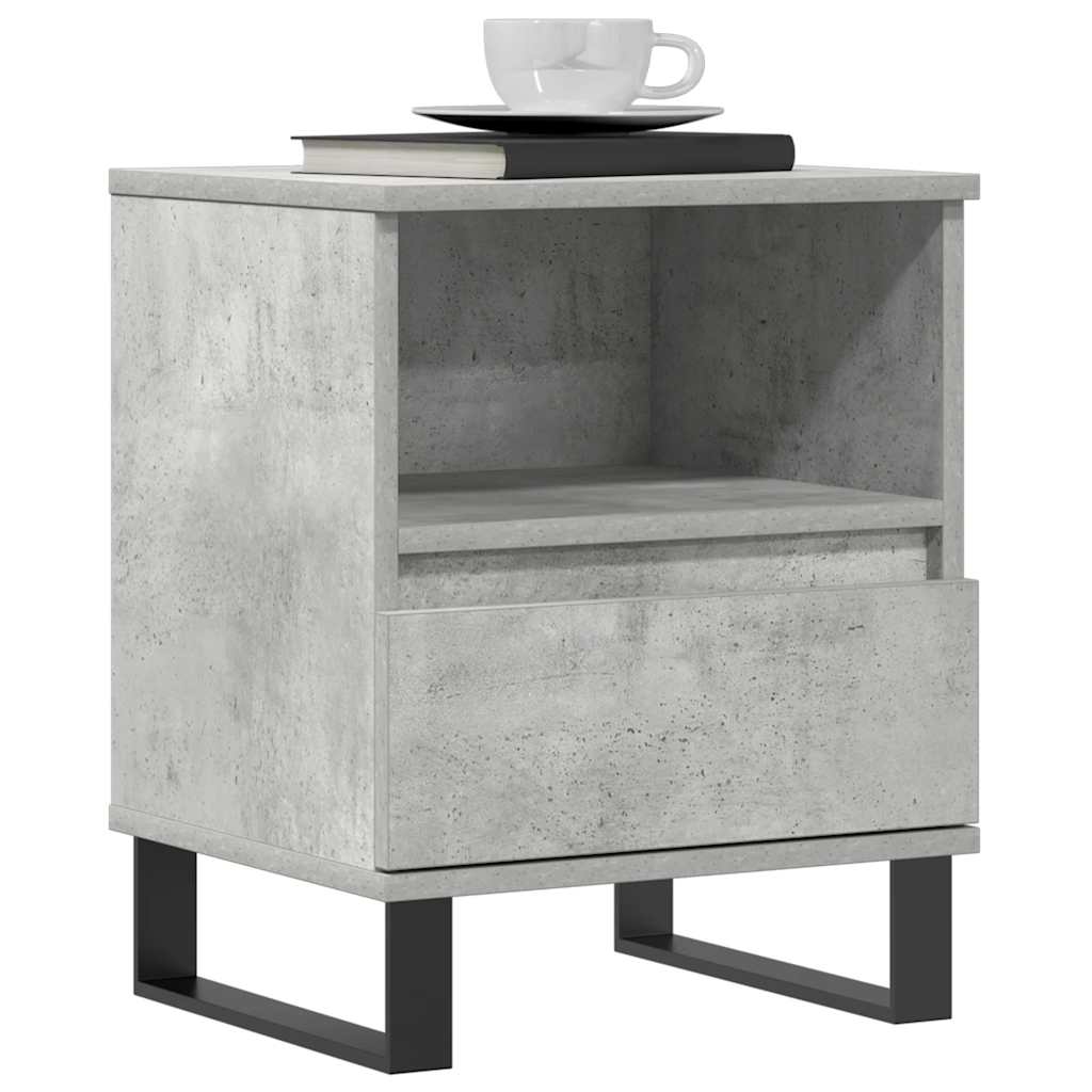 Table de chevet gris béton 40x35x50 cm bois d’ingénierie - XIOS