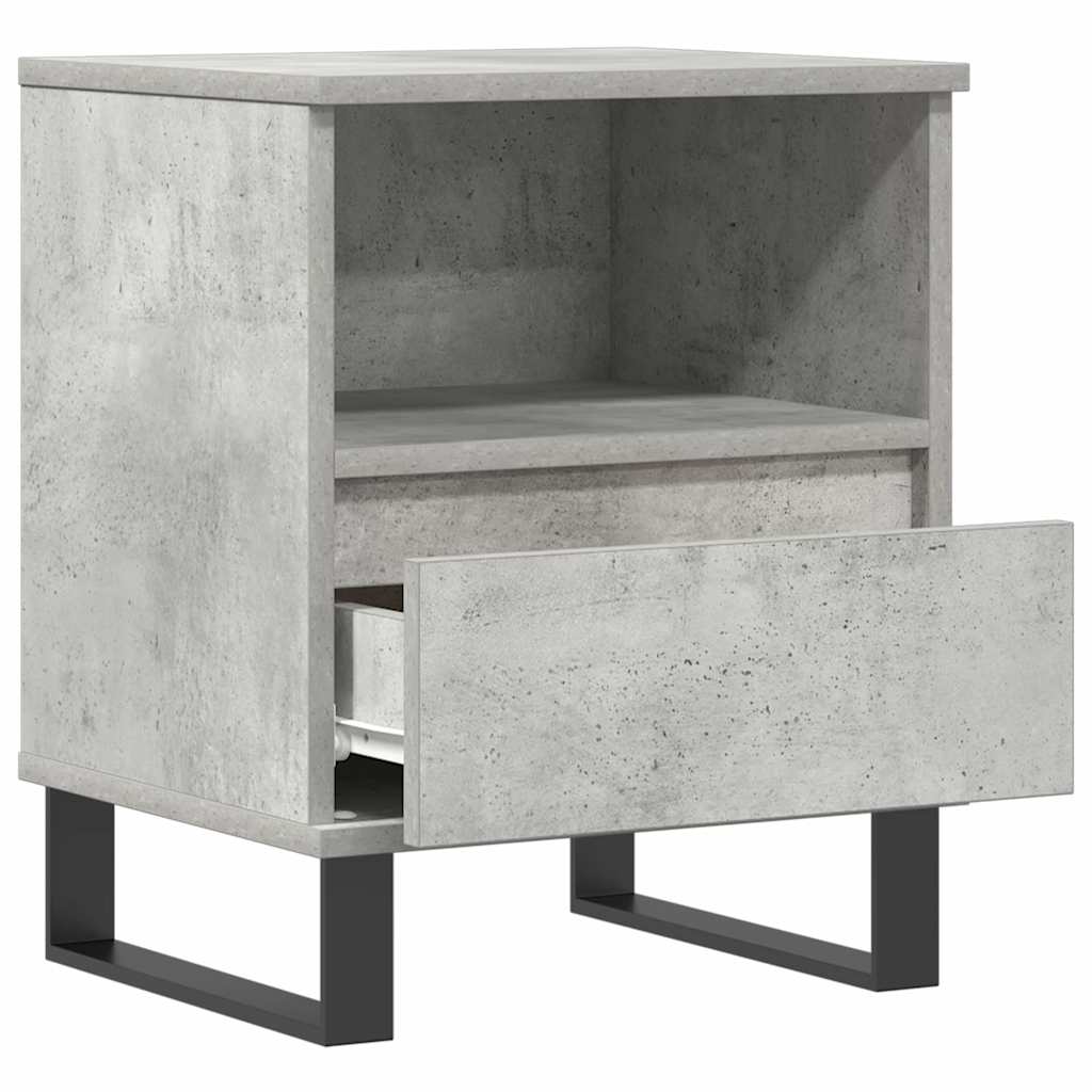 Table de chevet gris béton 40x35x50 cm bois d’ingénierie - XIOS