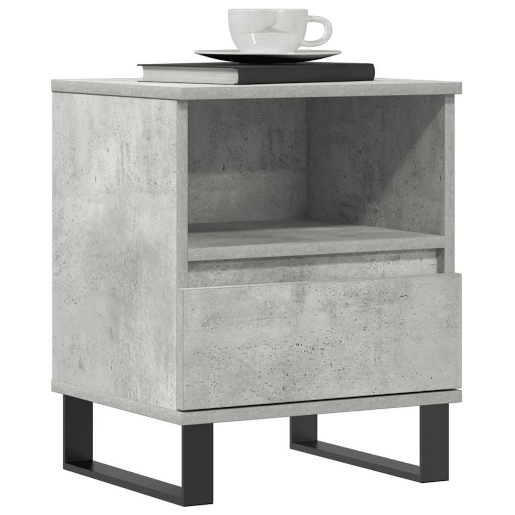 Tables de chevet 2 pcs gris béton 40x35x50 cm bois d’ingénierie - XIOS
