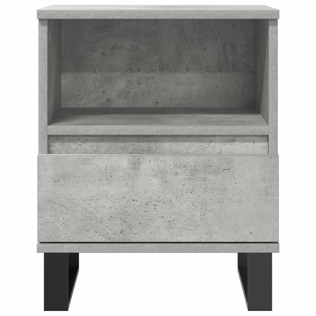 Tables de chevet 2 pcs gris béton 40x35x50 cm bois d’ingénierie - XIOS